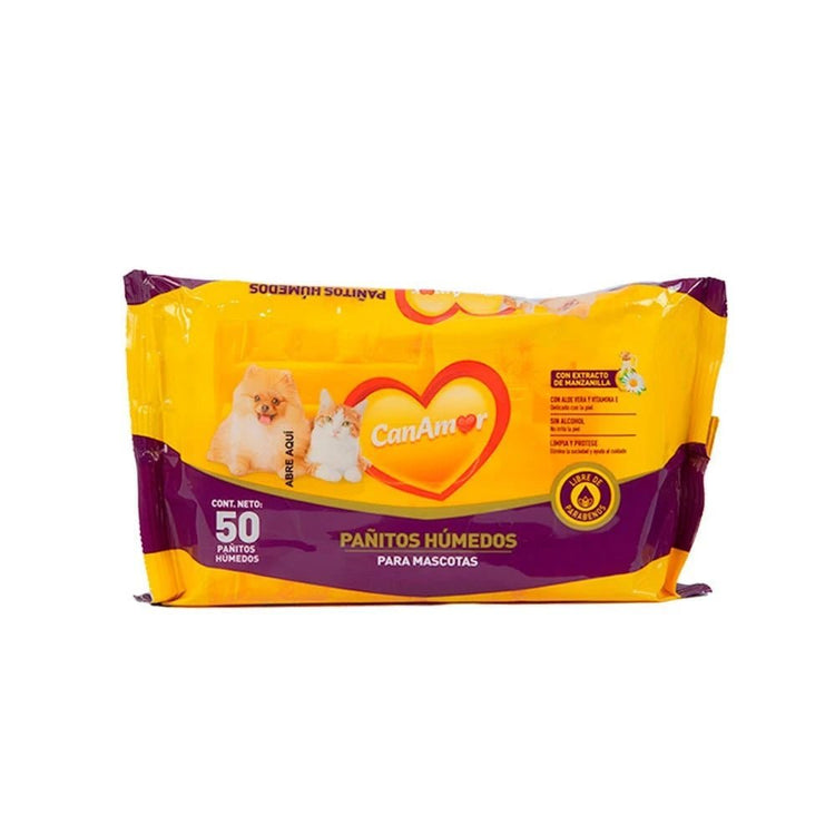 Canamor Pañitos Húmedos para Mascotas - PetsPlaza