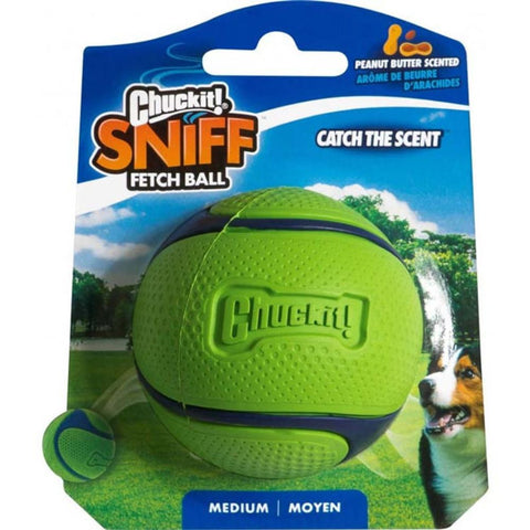 Chuckit! Sniff Fetch Ball Peanut Butter - PetsPlaza