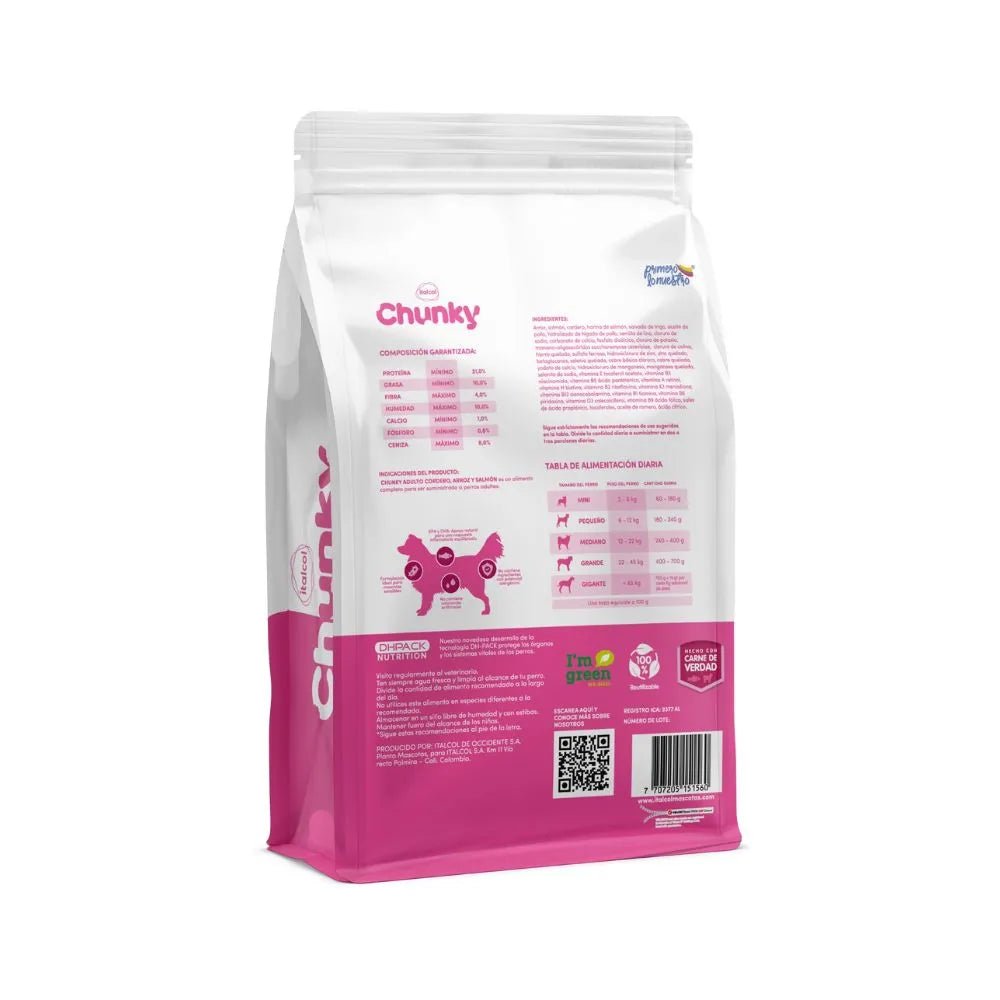 Chunky Perros Adultos Cordero Arroz y Salmón - PetsPlaza