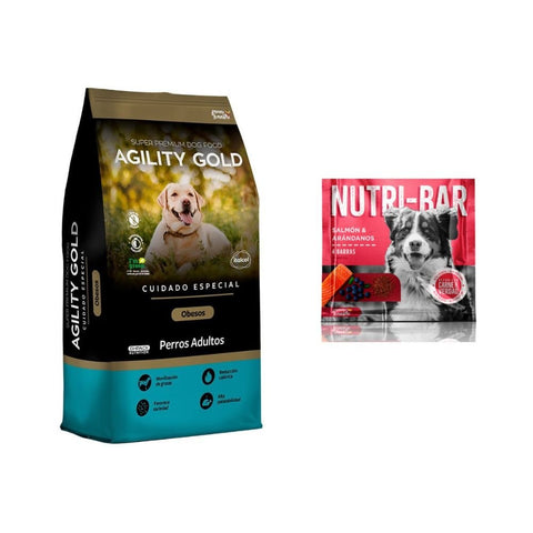 Combo Black Friday: Combo Agility Gold Obesos 1.5 kg + Nutribar - PetsPlaza