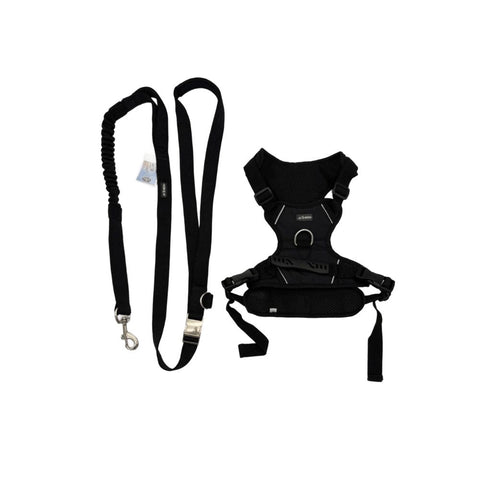 Combo Al Torno Arnés Lona + Traílla Sport Negro - PetsPlaza