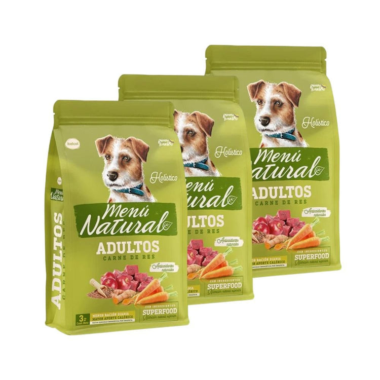Combo Black Friday: Combo Menú Natural Carne de Res: Pague 2, Lleve 3 - PetsPlaza