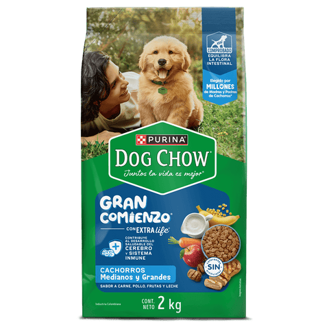 Dog Chow Gran Comienzo Cachorros Medianos y Grandes - PetsPlaza