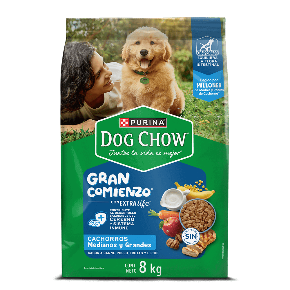 Dog Chow Gran Comienzo Cachorros Medianos y Grandes - PetsPlaza