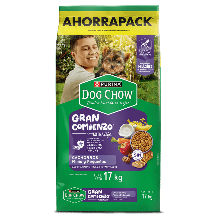Dog Chow Gran Comienzo Cachorros Minis y Pequeños - PetsPlaza