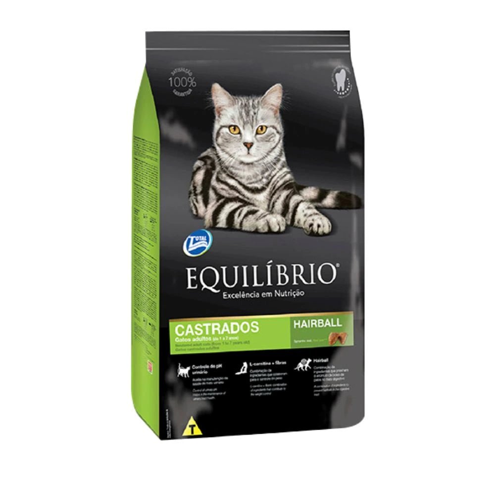 Equilíbrio Gatos Adultos Castrados Hairball - PetsPlaza