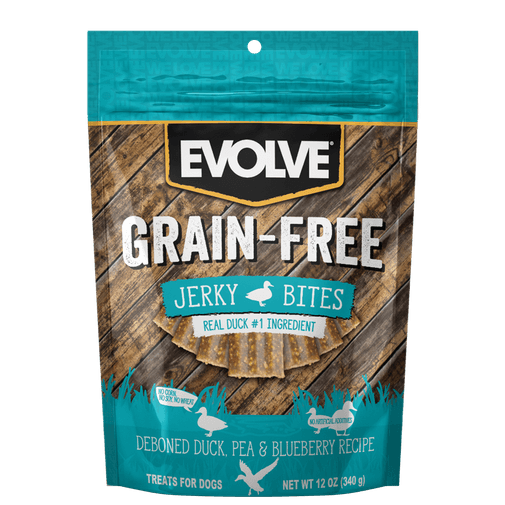 Evolve Grain - Free Duck Jerky Bites - PetsPlaza