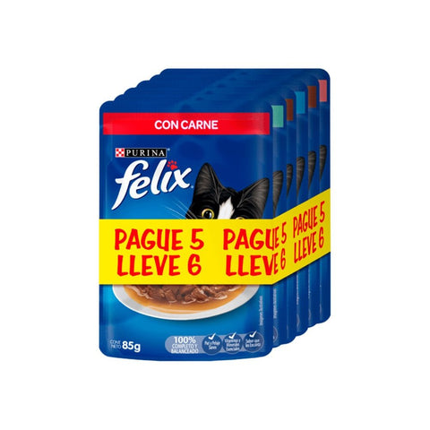 Felix Surtidos Pague 5 Lleve 6 Sobres - PetsPlaza