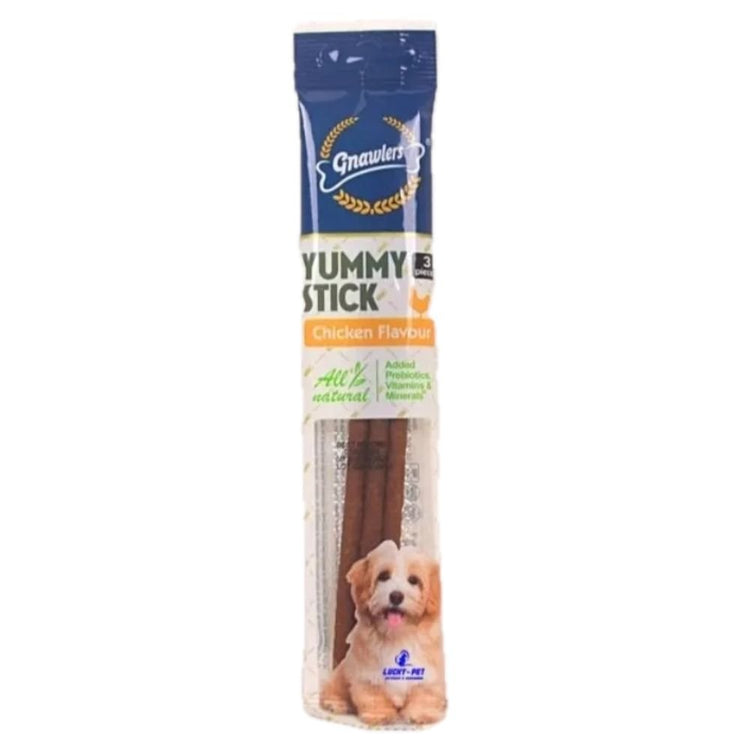 Gnawlers Yummy Meaty Stick 3 Pc - PetsPlaza