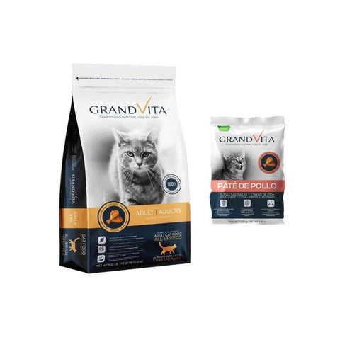Grandvita Gatos Adultos Sabor a Pollo + Paté ¡GRATIS! - PetsPlaza