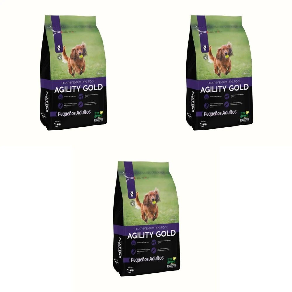 Combo Black Friday: ¡Llévate 3 Agility Gold Pequeños Adultos 1.5 Kg por 86.000! - PetsPlaza