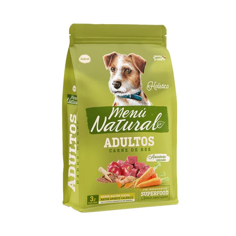 Menú Natural Perros Adultos Carne de Res - PetsPlaza