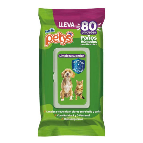 Paños Humedos Petys Original X 80 Und - PetsPlaza