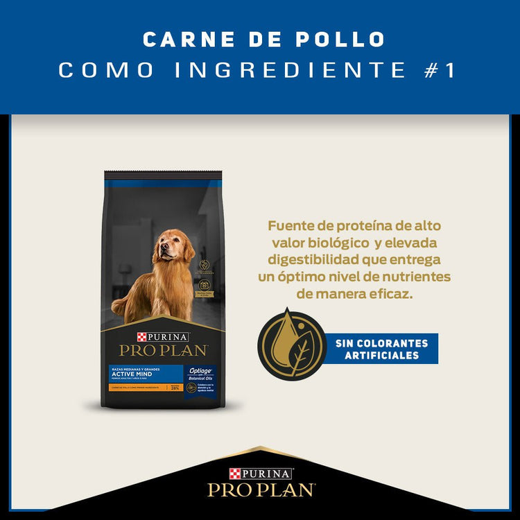 Pro Plan Active Mind Razas Medianas y Grandes - PetsPlaza