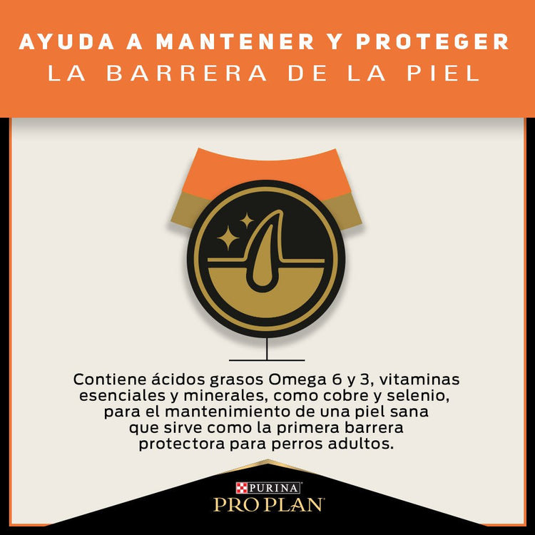 Pro Plan Sensitive Skin Adultos Razas Medianas y Grandes - PetsPlaza