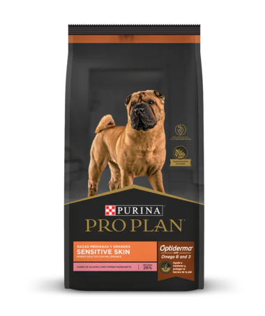 Pro Plan Sensitive Skin Adultos Razas Medianas & Grandes - PetsPlaza