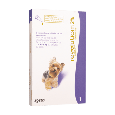 Revolution 12% X 0,25 Ml - Perros de 2.6 Hasta 5 Kg - PetsPlaza