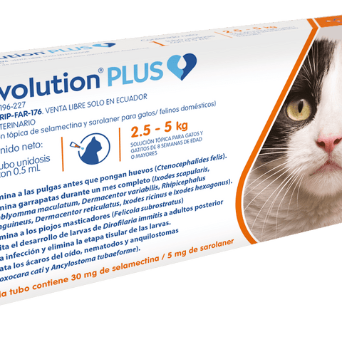 Revolution Plus 0.5 Ml X 1 Tab - Gatos de 2.5 Hasta 5 Kg - PetsPlaza