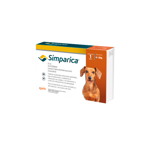 Simparica 20 mg X 1 Tab - Perros de 5 Hasta 10 Kg - PetsPlaza