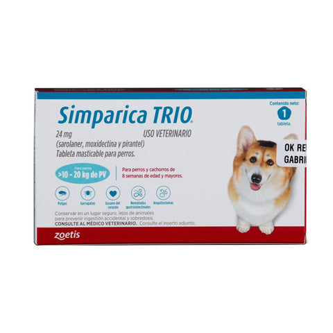 Simparica Trío X 1 Tab (10 - 20 kg) - PetsPlaza