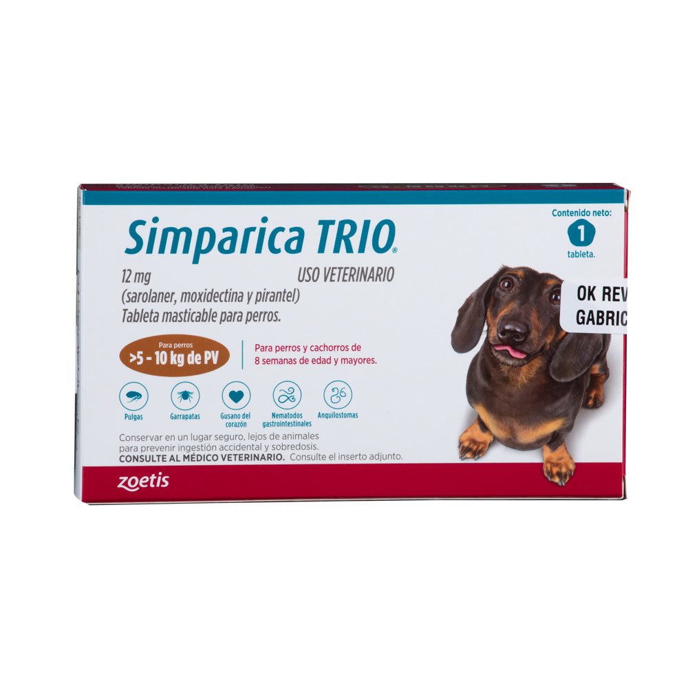 Simparica Trío X 1 Tab (5 - 10 kg) - PetsPlaza
