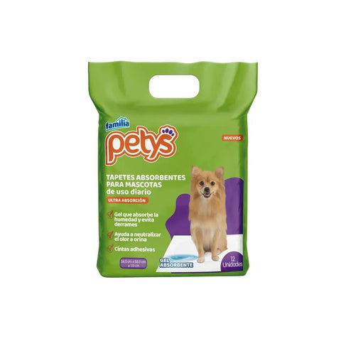 Tapetes Absorbentes Petys X 12 Und - PetsPlaza
