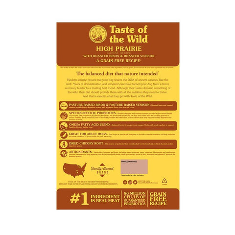 Taste of the Wild High Prairie Perros Adultos Bisonte & Venado Asado - PetsPlaza