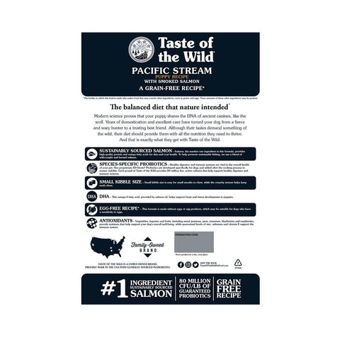 Taste of the Wild Pacific Stream Puppy Salmón Ahumado - PetsPlaza