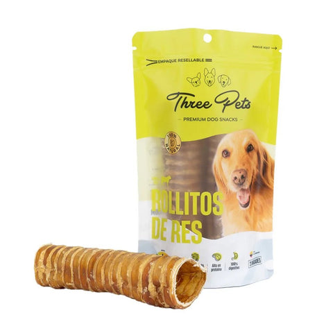 Three Pets Rollitos de Res para Perros - PetsPlaza