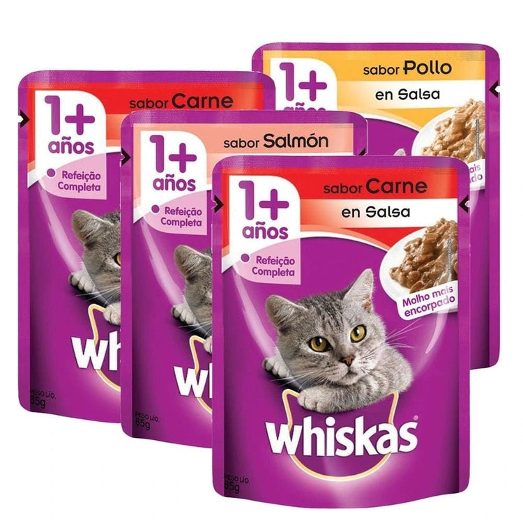 Whiskas Pouches Ahorrapack x 4 Unidades - PetsPlaza